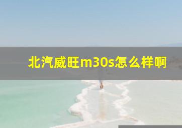 北汽威旺m30s怎么样啊