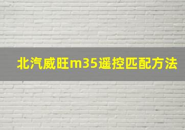 北汽威旺m35遥控匹配方法