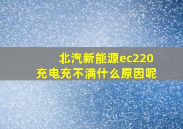 北汽新能源ec220充电充不满什么原因呢