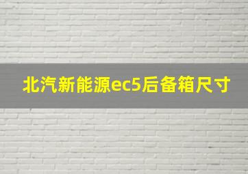 北汽新能源ec5后备箱尺寸