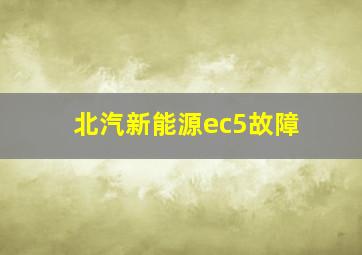 北汽新能源ec5故障