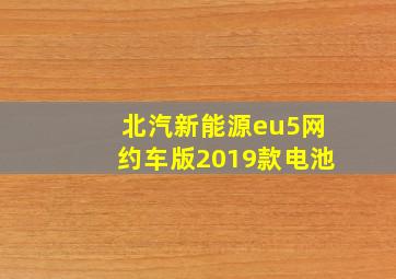 北汽新能源eu5网约车版2019款电池