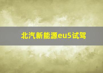 北汽新能源eu5试驾