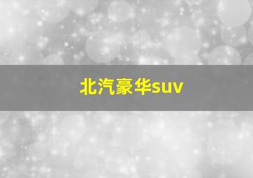 北汽豪华suv