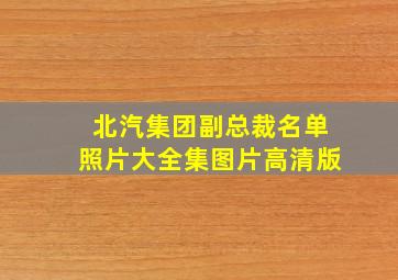 北汽集团副总裁名单照片大全集图片高清版