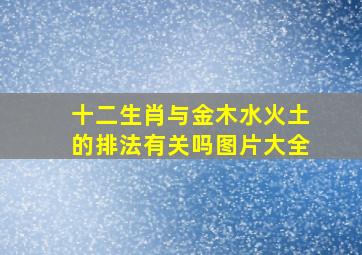 十二生肖与金木水火土的排法有关吗图片大全