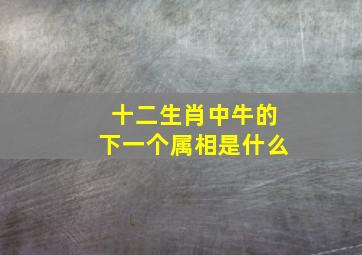 十二生肖中牛的下一个属相是什么