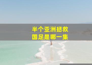 半个亚洲拯救国足是哪一集