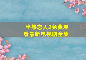 半熟恋人2免费观看最新电视剧全集