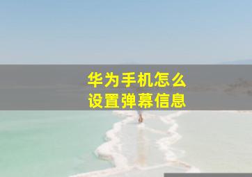 华为手机怎么设置弹幕信息