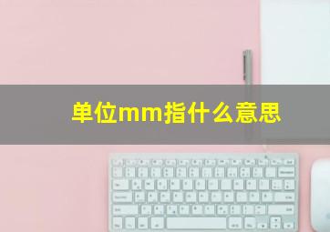 单位mm指什么意思