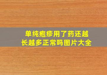 单纯疱疹用了药还越长越多正常吗图片大全