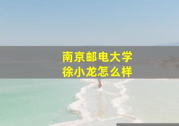 南京邮电大学徐小龙怎么样