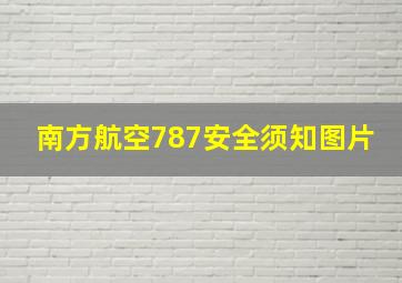 南方航空787安全须知图片