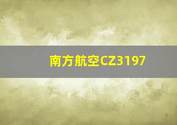 南方航空CZ3197