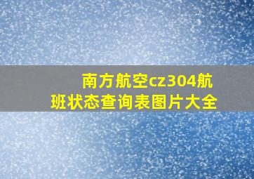 南方航空cz304航班状态查询表图片大全