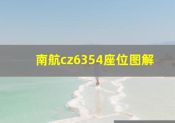 南航cz6354座位图解