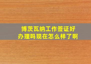 博茨瓦纳工作签证好办理吗现在怎么样了啊