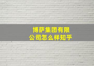 博萨集团有限公司怎么样知乎