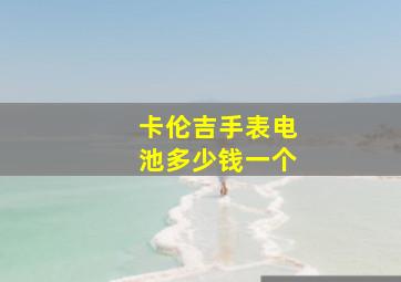 卡伦吉手表电池多少钱一个