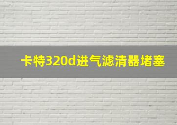 卡特320d进气滤清器堵塞