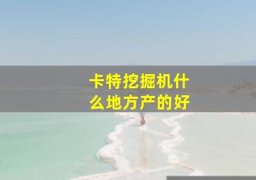 卡特挖掘机什么地方产的好