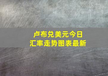 卢布兑美元今日汇率走势图表最新