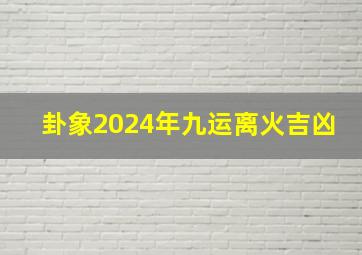 卦象2024年九运离火吉凶