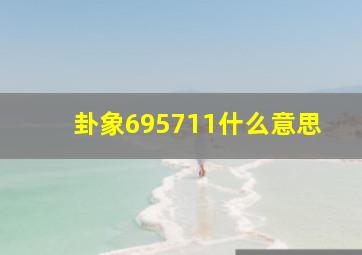 卦象695711什么意思