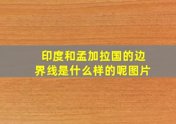 印度和孟加拉国的边界线是什么样的呢图片