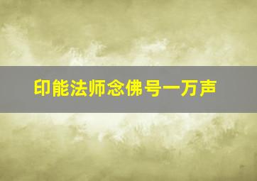 印能法师念佛号一万声