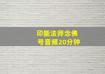 印能法师念佛号音频20分钟