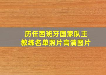 历任西班牙国家队主教练名单照片高清图片