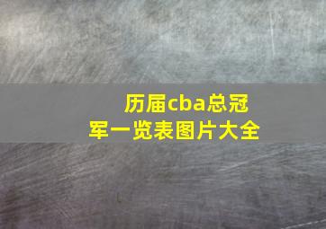 历届cba总冠军一览表图片大全