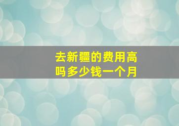 去新疆的费用高吗多少钱一个月