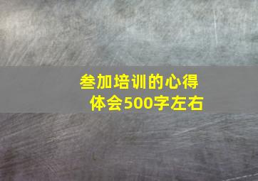 叁加培训的心得体会500字左右