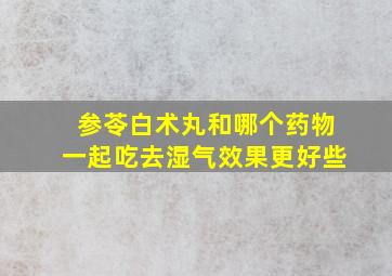 参苓白术丸和哪个药物一起吃去湿气效果更好些