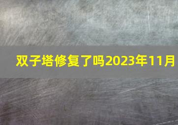 双子塔修复了吗2023年11月