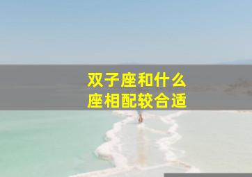 双子座和什么座相配较合适