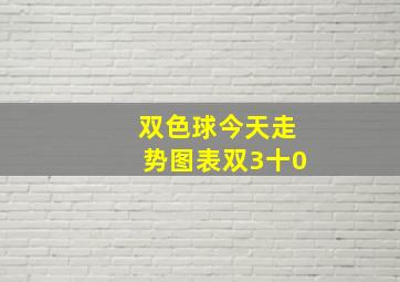 双色球今天走势图表双3十0