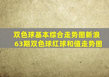 双色球基本综合走势图新浪63期双色球红球和值走势图