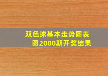 双色球基本走势图表图2000期开奖结果