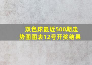 双色球最近500期走势图图表12号开奖结果