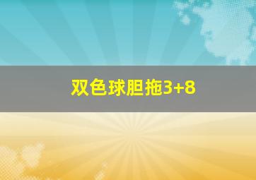 双色球胆拖3+8