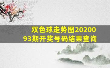 双色球走势图2020093期开奖号码结果查询