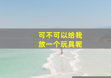 可不可以给我放一个玩具呢