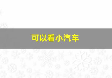 可以看小汽车