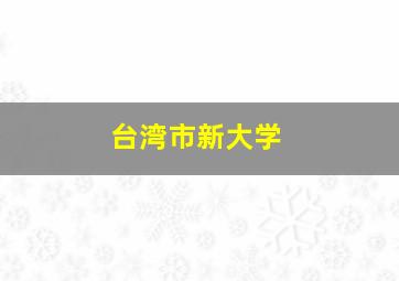 台湾市新大学