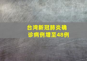 台湾新冠肺炎确诊病例增至48例