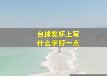 台球奖杯上写什么字好一点